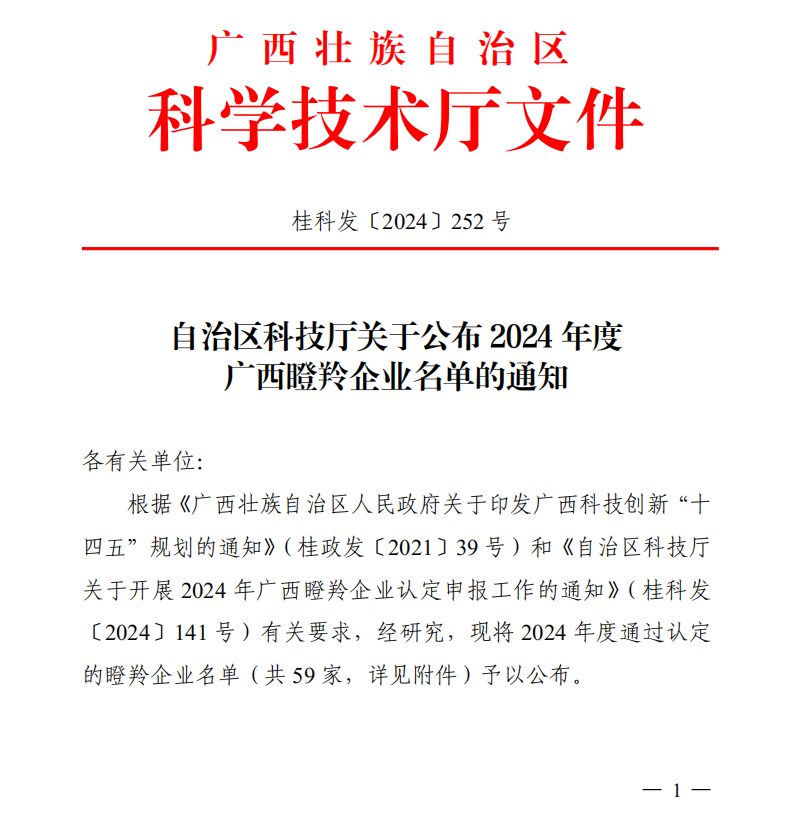 創(chuàng)新高地，瞪羚飛躍！皇氏集團旗下兩家企業(yè)獲“廣西瞪羚企業(yè)”認定！
